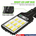 6 Packs Solar Powered Motion Sensor Outdoor Garden Light With 108 COB LED Lights - VibraStore