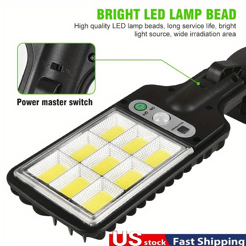 6 Packs Solar Powered Motion Sensor Outdoor Garden Light With 108 COB LED Lights - VibraStore