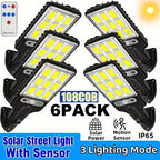 6 Packs Solar Powered Motion Sensor Outdoor Garden Light With 108 COB LED Lights - VibraStore