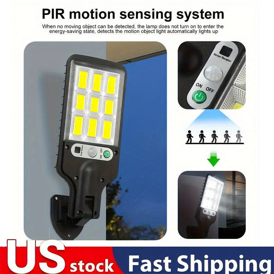 6 Packs Solar Powered Motion Sensor Outdoor Garden Light With 108 COB LED Lights - VibraStore