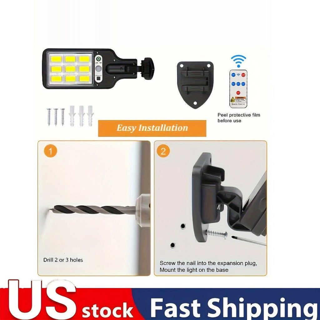 6 Packs Solar Powered Motion Sensor Outdoor Garden Light With 108 COB LED Lights - VibraStore