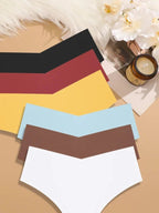 6 pcs bragas sin costuras para mujer, bragas ultrafinas de seda helada, ropa interior Sexy con cintura en V, lencería transpirable para mujer, calzoncillos de tiro bajo - VibraStore