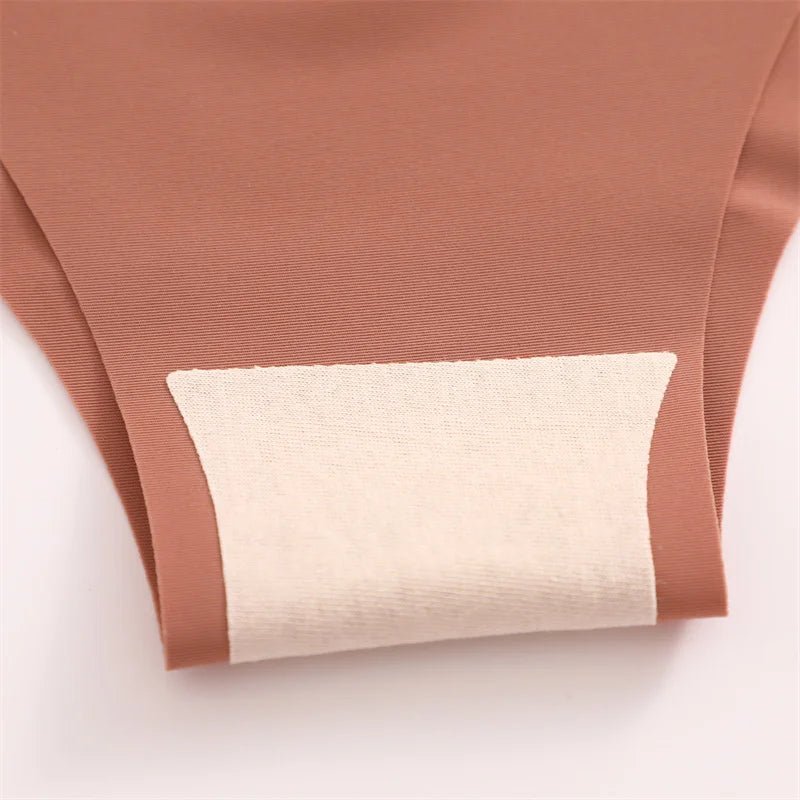 6 pcs bragas sin costuras para mujer, bragas ultrafinas de seda helada, ropa interior Sexy con cintura en V, lencería transpirable para mujer, calzoncillos de tiro bajo - VibraStore