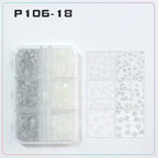 6 rejillas/juego de lentejuelas con purpurina para uñas, flor brillante, mariposa, corazón, pegatinas con purpurina para uñas para niñas, decoración artística para manicura DIY - VibraStore