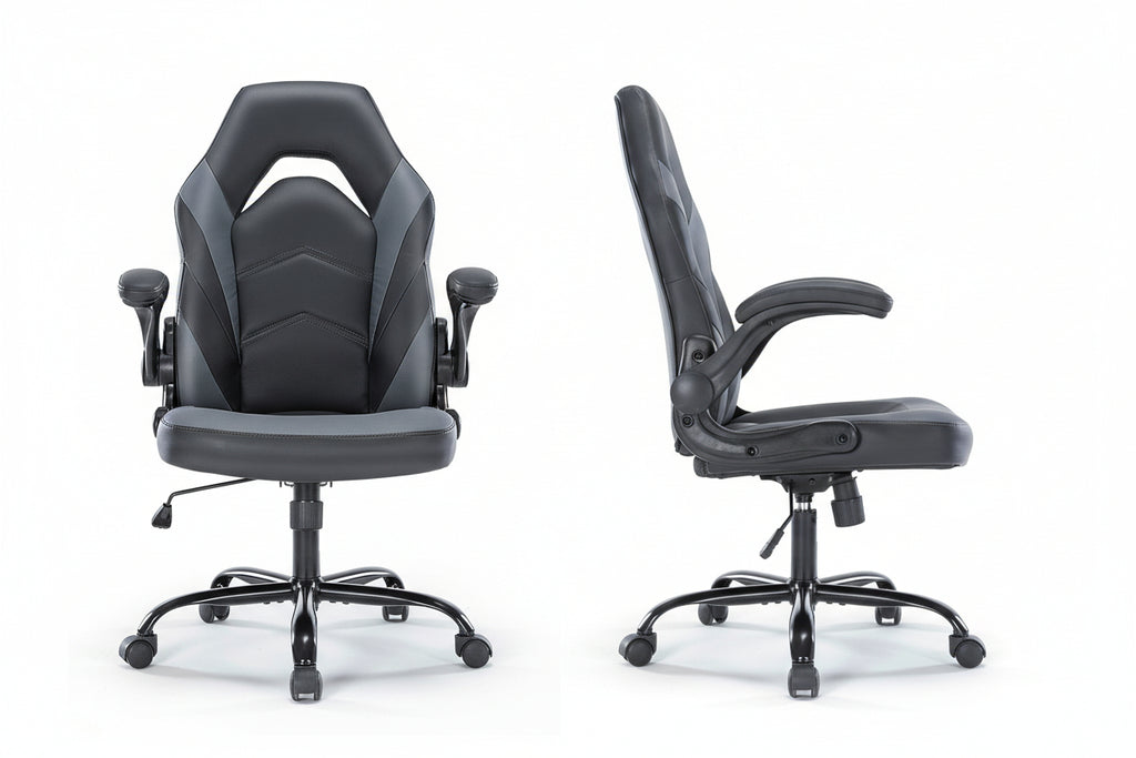 PU Leather Ergonomic Office Chair Swivel Computer Gaming Chair With Lumbar Support