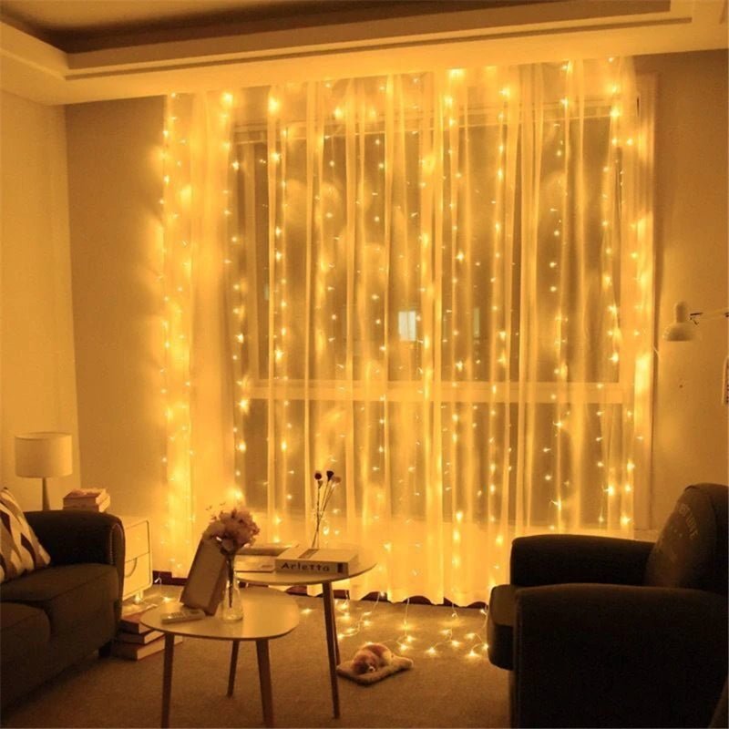6M/4M/3M LED Christmas Lights Fairy String Lights Curtain Garland USB Festoon Remote Christmas Decoration for Home New Year 2025 - VibraStore