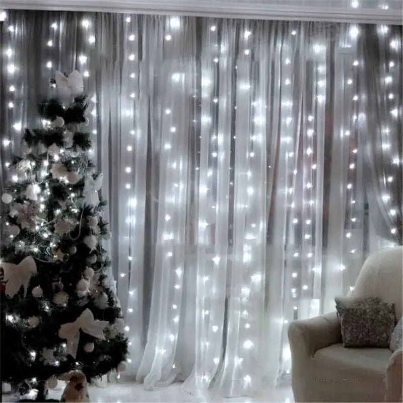 6M/4M/3M LED Christmas Lights Fairy String Lights Curtain Garland USB Festoon Remote Christmas Decoration for Home New Year 2025 - VibraStore