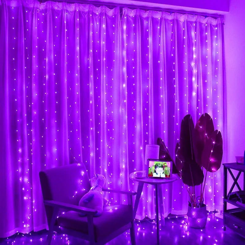 6M/4M/3M LED Christmas Lights Fairy String Lights Curtain Garland USB Festoon Remote Christmas Decoration for Home New Year 2025 - VibraStore