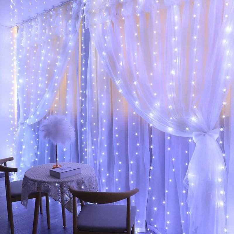 6M/4M/3M LED Christmas Lights Fairy String Lights Curtain Garland USB Festoon Remote Christmas Decoration for Home New Year 2025 - VibraStore