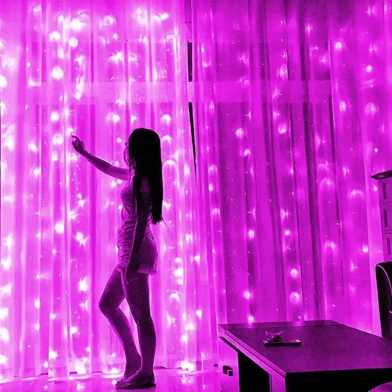 6M/4M/3M LED Christmas Lights Fairy String Lights Curtain Garland USB Festoon Remote Christmas Decoration for Home New Year 2025 - VibraStore