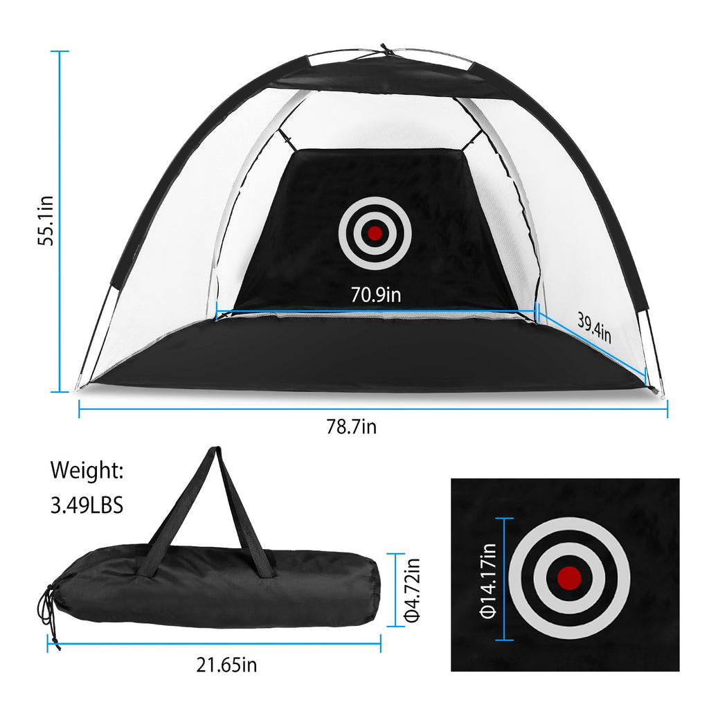 Golf Net Golf Training Aids Practice Nets Driving Hitting Nets With Target Cloth Carry Bag For Indoor Outdoor Sports
