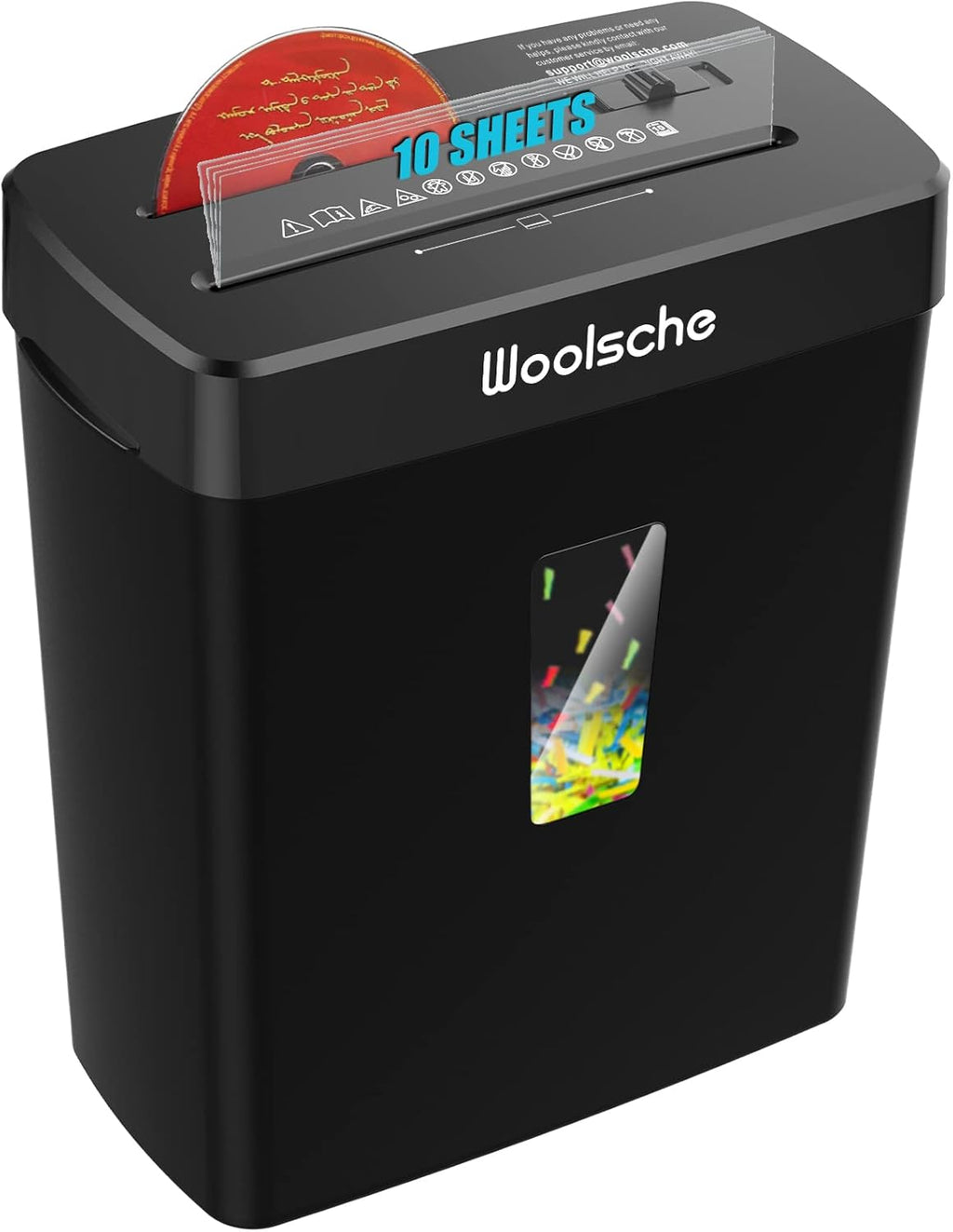 Paper Shredder -10 Sheets Of Paper Cut Horizontally With 3.43 Gallon Paper Basket - P-4 Security Level -3 Mode Designs - Shreds CDs And Credit Cards - Durable, Fast, Anti Paper Jam, Suitable For Home