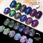 7ml MEET ACROSS Champagne Rainbow reflectante brillo Gel esmalte de uñas láser brillante Hybird Soak Off Nail Art UV LED barnices - VibraStore