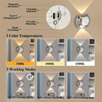 2PCS Bedroom/Living Room Lights, Motion Sensor, Luxurious Style, 60-Day Battery Life, 3 Lighting Modes, Magnetic Installation, Ideal For Stairs, Corridor, Wardrobe