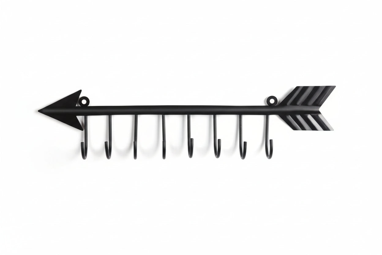CIFbuy Modern Bow Arrow Wall Hooks Space Saving Entryway Coat Rack Hat Hanger For Hallway Bedroom Organization