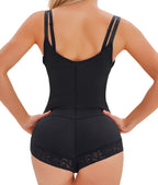 Women's Fajas Colombianas Shapewear For Women Postpartum Tummy Control Bodysuit Full Body Shaper For Women Body Butt Lifter Panties Zipper Straps Thong Bodysuit