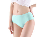 9 piezas de bragas de seda de hielo sin costuras para mujer, comodidad suave y transpirable, bragas para chicas adolescentes de color sólido, diseño de una sola pieza - VibraStore