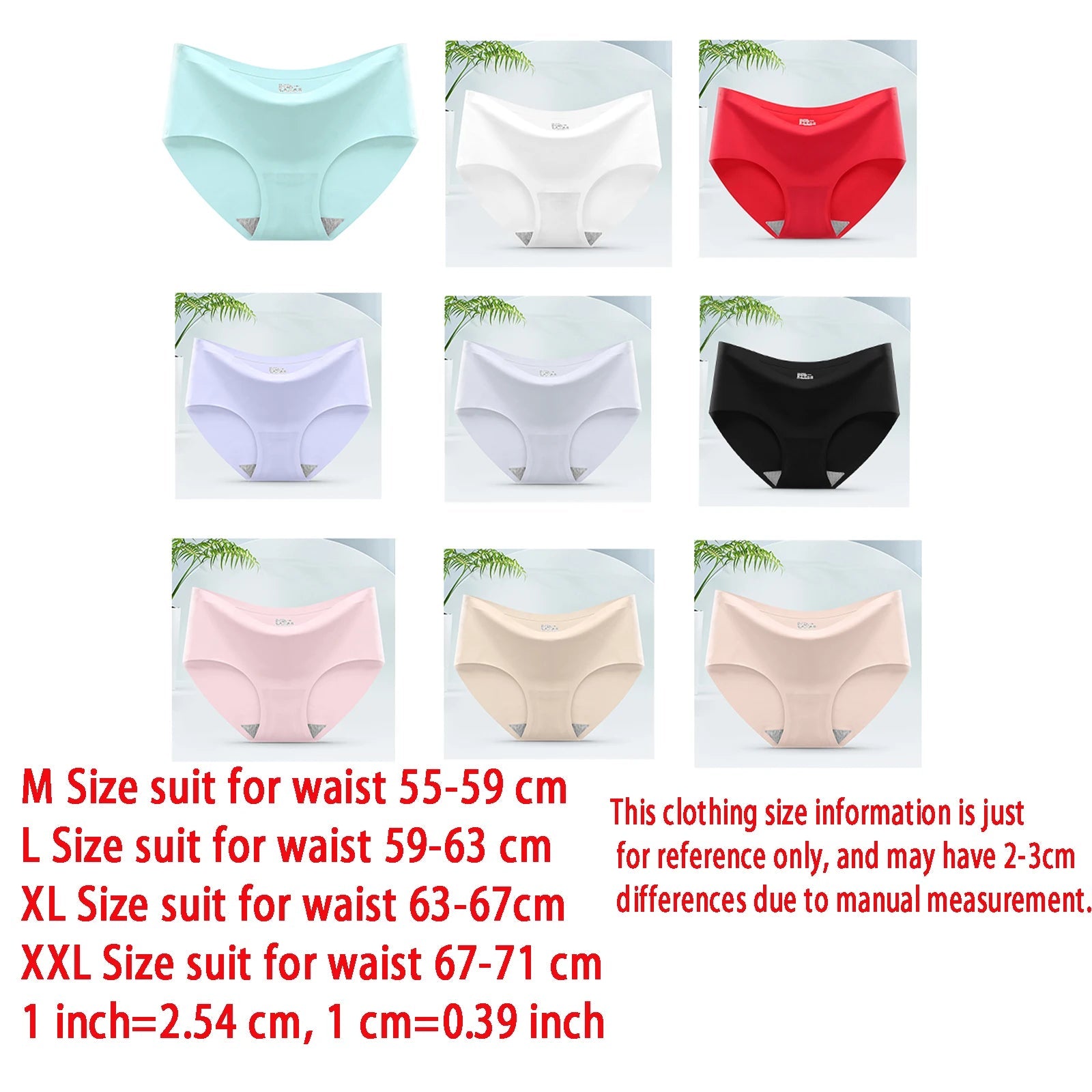 9 piezas de bragas de seda de hielo sin costuras para mujer, comodidad suave y transpirable, bragas para chicas adolescentes de color sólido, diseño de una sola pieza - VibraStore