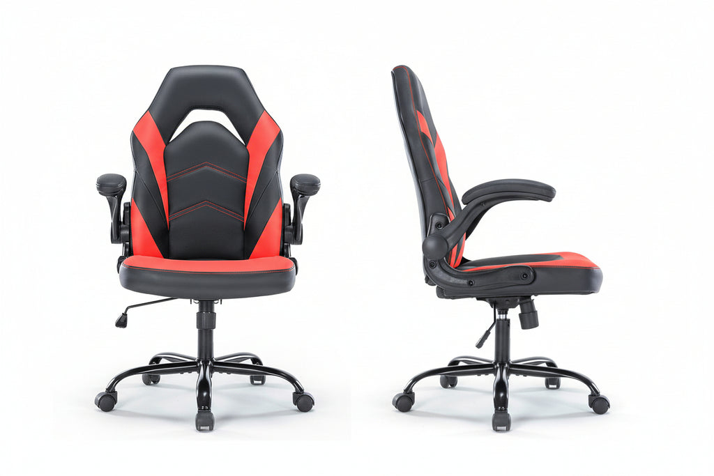 PU Leather Ergonomic Office Chair Swivel Computer Gaming Chair With Lumbar Support