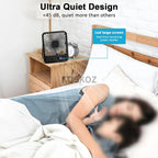 Ventilador de escritorio, ventilador recargable USB portátil, 180 °   Ventilador personal plegable inclinable con pantalla de alimentación, ventilador de mesa ultra silencioso de 5 velocidades