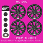 4PCS for Model 3 (2017-2023) 18 Inch Blade Wheel Cover Hubcaps Whirl Cap Rim Cover Replacement Wheel Cap Accessories for Tesla