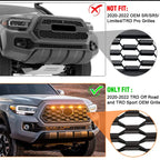 Gtinthebox Amber / Red / White LED Car Front Grille Mesh Lights W/ Wiring Harness Kit For Toyota Tacoma TRD Sport 2020 2021 2022