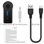 Receptor Bluetooth 5,0 para coche, adaptador transceptor Bluetooth inalámbrico con conector de 3,5mm para Kit de coche, receptor de auriculares auxiliar de Audio y música