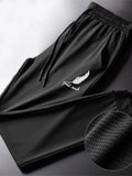 Pantalones de secado rápido para hombre, pantalón ligero para senderismo, trotar, correr, transpirable, para entrenamiento, gimnasio, Atlético atado al tobillo