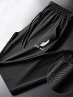 Pantalones de secado rápido para hombre, pantalón ligero para senderismo, trotar, correr, transpirable, para entrenamiento, gimnasio, Atlético atado al tobillo