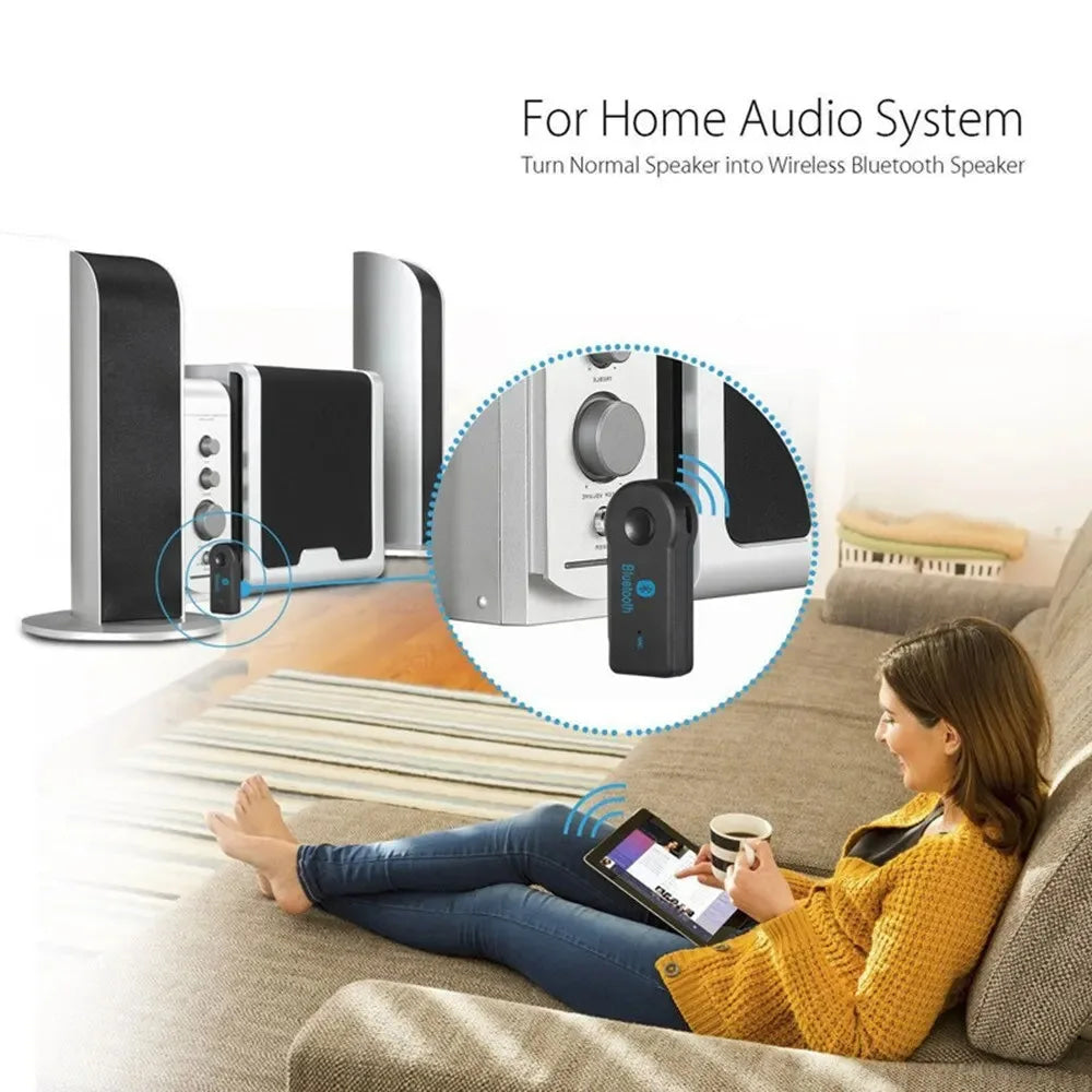 Receptor Bluetooth 5,0 para coche, adaptador transceptor Bluetooth inalámbrico con conector de 3,5mm para Kit de coche, receptor de auriculares auxiliar de Audio y música