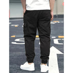 1XL-6XL Plus Size Men's Casual Cargo Sweatpants Spring/Autumn Waist Drawstring Joggers Hiking Tactical Pants Men with Pockets