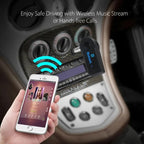 Receptor Bluetooth 5,0 para coche, adaptador transceptor Bluetooth inalámbrico con conector de 3,5mm para Kit de coche, receptor de auriculares auxiliar de Audio y música