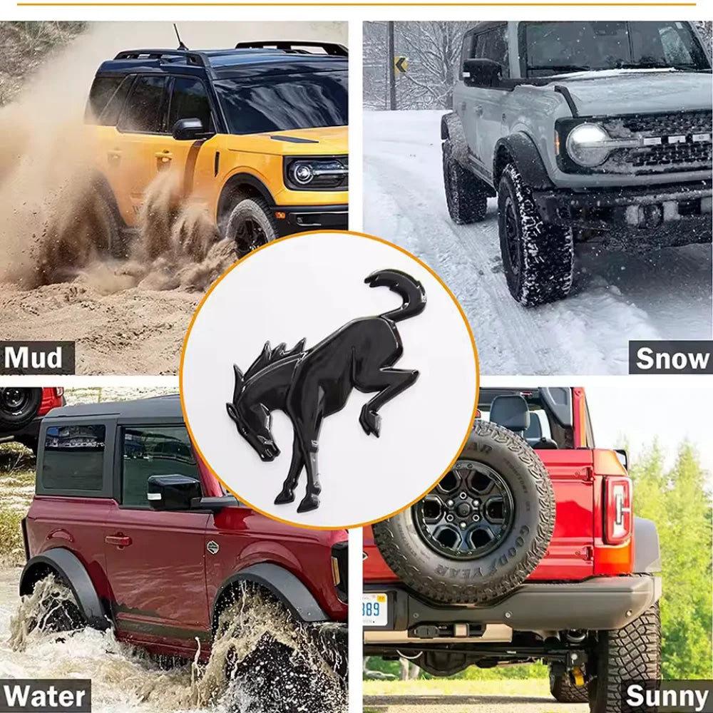 3D Emblem Decals Stickers Vinyl Rear Emblem Black ABS Tailgate Compatible with Ford Bronco Sport Accessories 2020 2021 2022 2023