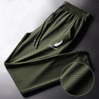 Pantalones de secado rápido para hombre, pantalón ligero para senderismo, trotar, correr, transpirable, para entrenamiento, gimnasio, Atlético atado al tobillo