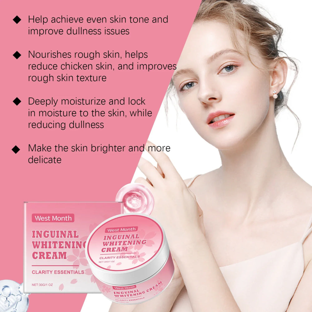 West&Month 30g Body Moisturizing Cream Brighten Nourish Skin Smooth Private Part Underarm Bleaching Hydrate Daily Body Cream