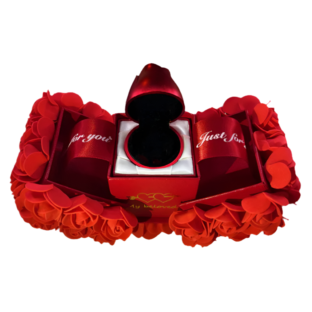 Valentines Day Gift Soap Rose Gift Box Crystal Pendant Necklace Eternal Flower Jewelry Box Set Wedding Birthday Gift For Girlfriend