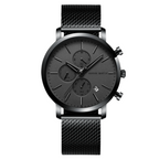 Reloj Hannah Martin Top para hombre, marca de estilo empresarial, acero inoxidable, moda, resistente al agua, deportivo, reloj de cuarzo multifuncional para hombre
