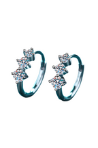 Sterling Silver Moissanite Huggie Earrings