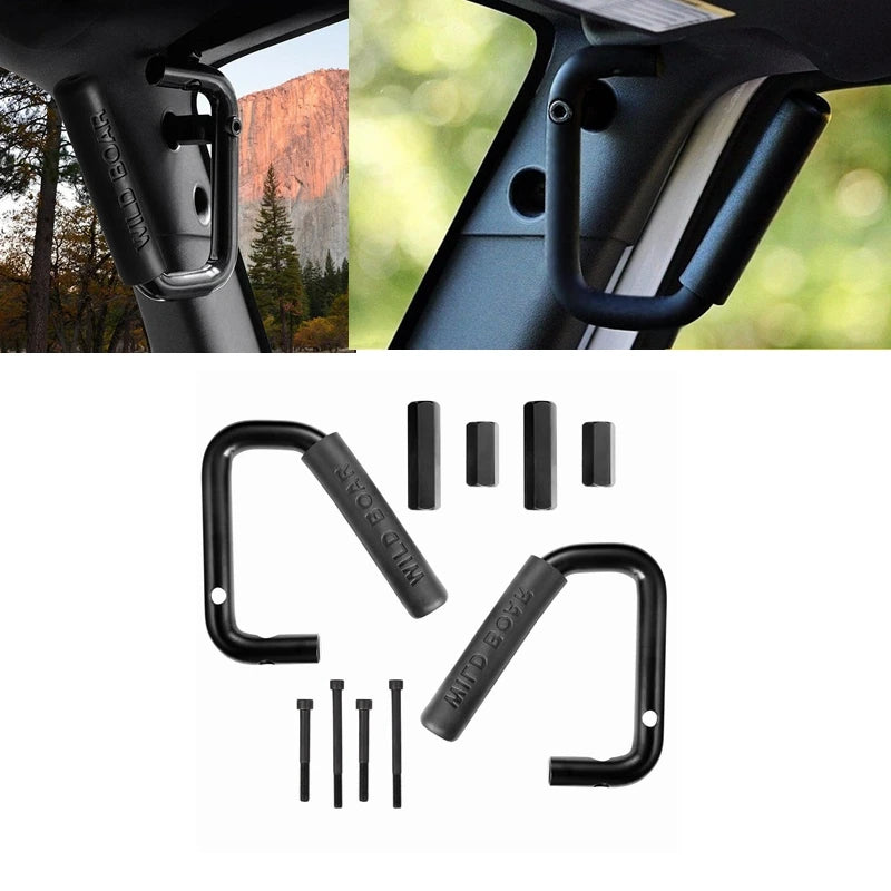 Rear & Front Grab Bar Steel Grab Handles FOR 2007 2008 2009 2010 2011 2012 2013 2014 2015 2016 2017 2018 Jeep Wrangler JK 4 Door