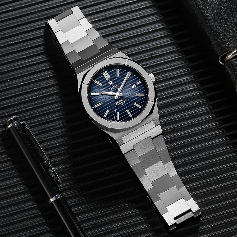 CADISEN Diver Watch Luxury Sapphire MIYOTA 8215 German Designer Men Automatic Mechanical Watches Waterproof Luminous Wristwatch