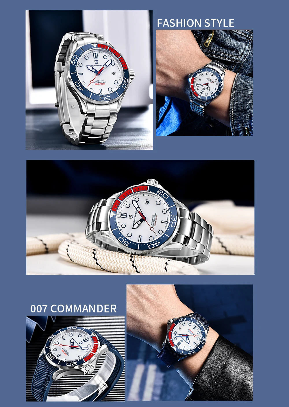 PAGANI DESIGN Men's Watches 2026 Luxury Mechanical Wristwatches Automatic Watch For Men AR Sapphire Ceramic Bezel Luminous Clock