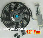 7 9 10 12  14 16 Inch Universal 12V 80W Slim Reversible Black Blade Electric Cooling Radiator Auto Fan Mounting Kit