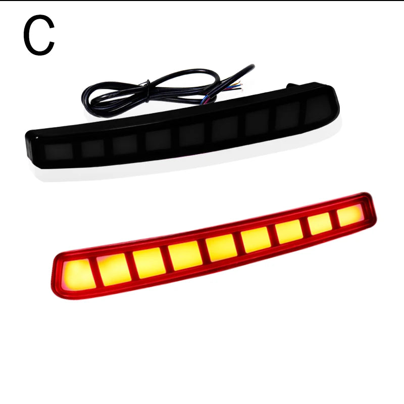 For Toyota Corolla Altis L LE XLE 2020 2021 Car Rear Bumper Reflector Red Smoked Sequential Turn Signal Light Brake Fog Lamp 12V