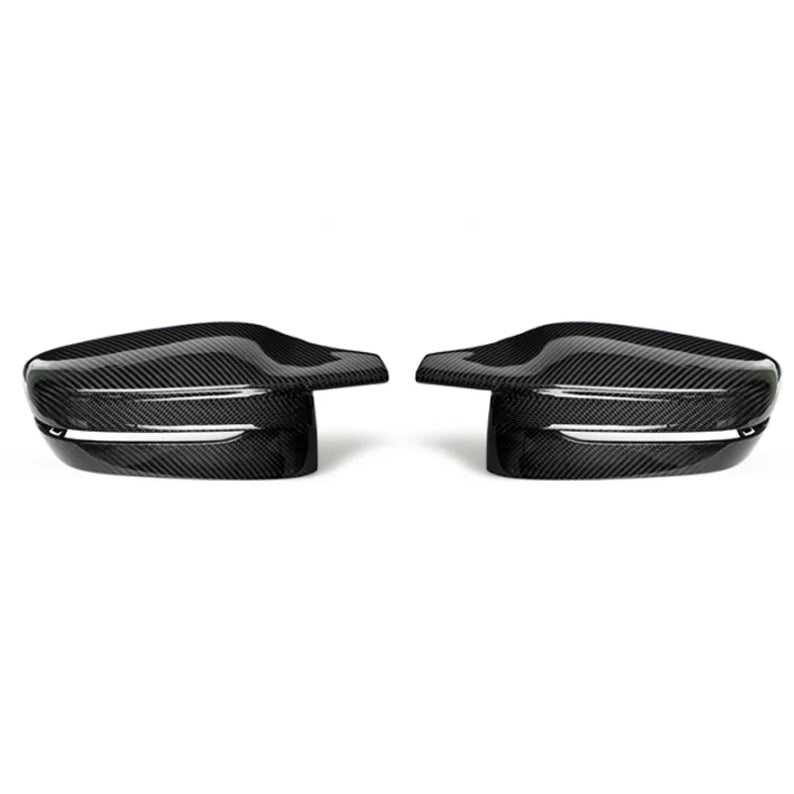 1Pair For BMW 3 Series G20 330i 2019 2020 Rear View Side Mirror Cover Case Trim ABS Carbon Fiber Style Car Rearview Mirror Cover