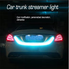 Car Rear Trunk Tail Light 120/150cm Colorful Dynamic Reverse Warning LED Strip 12v Auto Additional Brake Follow Turn Signal Lamp