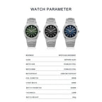 CADISEN Diver Watch Luxury Sapphire MIYOTA 8215 German Designer Men Automatic Mechanical Watches Waterproof Luminous Wristwatch