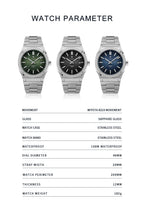 CADISEN Diver Watch Luxury Sapphire MIYOTA 8215 German Designer Men Automatic Mechanical Watches Waterproof Luminous Wristwatch