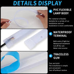 Faros delanteros de coche, señal de giro blanca, luces de flujo de freno amarillas, LED DRL, luz de circulación diurna para coche, tira Flexible impermeable de 12V, 2 uds.
