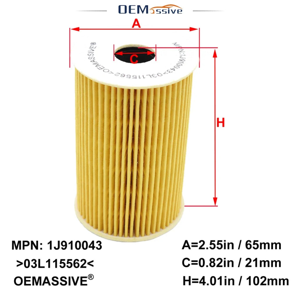 Engine Oil Filter For Audi A3 A4 A5 Q5 Seat Altea Exeo Skoda Roomster VW Transporter EOS 2009 2010 2011 2012 2013 2014 2015 2016