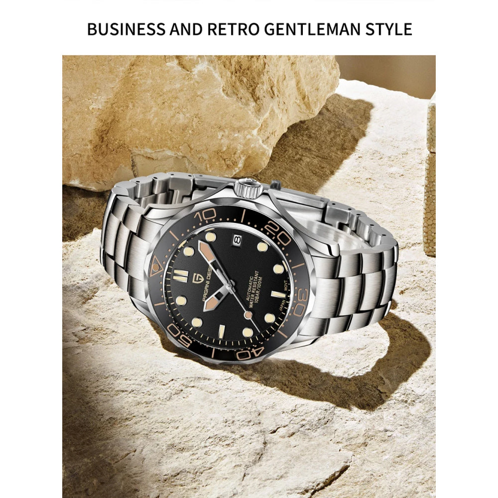 PAGANI DESIGN Men's Watches 2026 Luxury Mechanical Wristwatches Automatic Watch For Men AR Sapphire Ceramic Bezel Luminous Clock